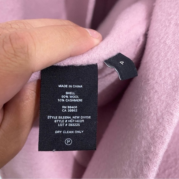 Theory Sileena New Divide Light Lilac Coat Wool Blend Sz P‎ or XS - Picture 3 of 6